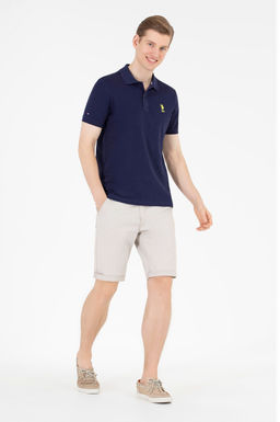 U. S. Polo Assn Мужская темно-синяя базовая футболка с воротником-поло - U.s. polo assn фото 4