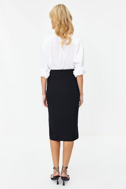 Siyah Vucuda Oturan Parlak Tasl? Dokuma Etek TPRSS24ET00002 - Trendyolmilla фото 6