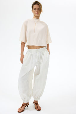 Top efecto arrugado con escote barco - H&m фото 4