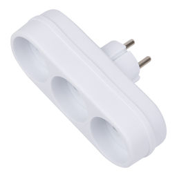 S-ES3-16O WHITE Разветвитель сетевой, б/з. 3 гнезда. 16А, 3500Вт. Белый. ТМ Uniel
