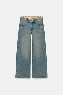 JEANS Z1975 LOOSE FIT TIRO MEDIO COMBINADO CROCHET / Azul medio - Zara фото 7