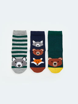 Desenli Erkek ?ocuk Soket ?orap 3l?