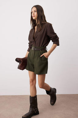 Haki Kemerli City Boy Sort & Bermuda TWOAW26SR00015 - Trendyolmilla фото 2