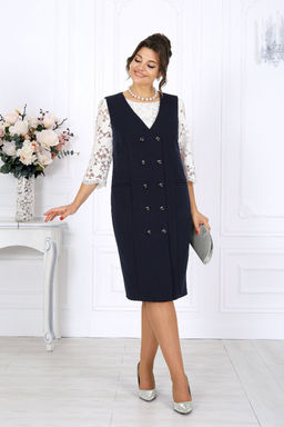 Сарафан Ninele 7443 темно-синий фото 8