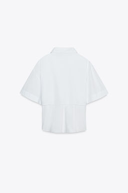 DOUBLE-LAYER POPLIN SHIRT - Zara фото 8