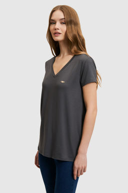 Kad_n Antrasit V Yaka Basic Ti__rt - U.s. polo assn фото 3