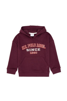 Erkek _ocuk Bordo Kap__onlu Sweatshirt Sepette S_rpriz _ndirim