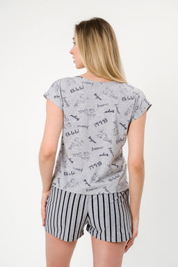 Пижама подростковая из футболки из кулирки и шорт из визкозы Бонжур - Амадэль фото 14