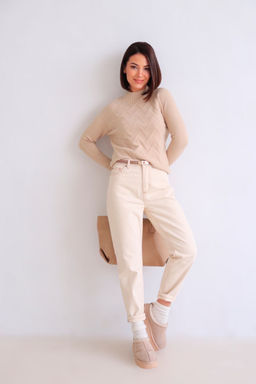 Martichelli Джемпер бежевый зигзаг фото 5