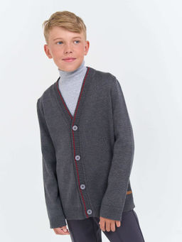 Кардиган вязаный Серый 7+ - Bungly фото 2