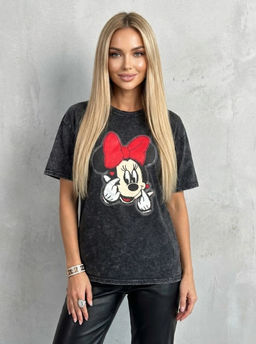 K13439 Футболка OVER SIZE (хлопок) ЧЕРНЫЙ_01