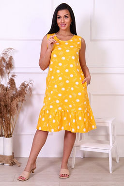 Сарафан с карманами, желтый (833-4) - Плиона фото 3