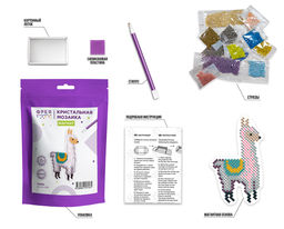 Кристальная (алмазная) мозаика ФРЕЯ ALVM-035 магнит Лама 5.5 х 9.5 см