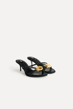 LEATHER SANDALS WITH METAL DETAIL 50TH ANNIVERSARY - Zara фото 2