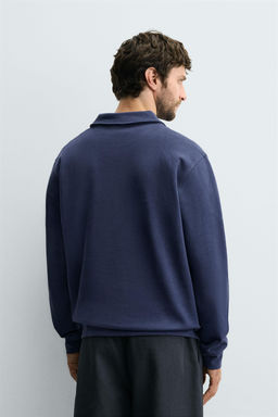 INTERLOCK QUARTER ZIP POLO SHIRT - Zara фото 3