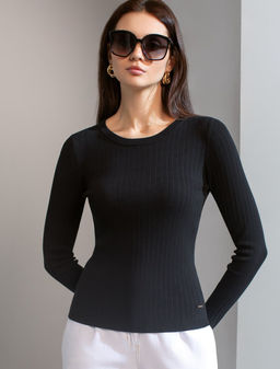 Джемпер тонкой вязки из вискозы с нейлоном