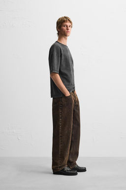 WASHED TEXTURED KNIT T-SHIRT - Zara фото 21