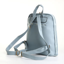 Рюкзак женский городской на молнии, 2 кармана, размер 11×29×31 см, голубой