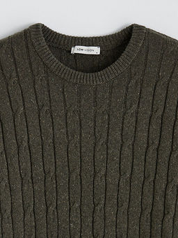 Sa? ?rg?s? Desenli Erkek Triko Kazak