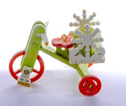 Елочная игрушка - Детский велосипед с багажником 90YY61_504 SnowFlake - Idh фото 2