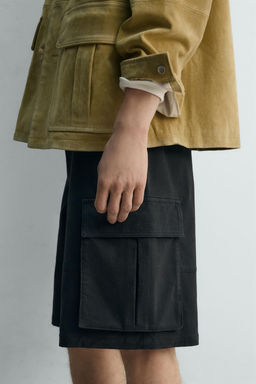 LIMITED EDITION RELAXED FIT CARGO BERMUDA SHORTS - Zara фото 12