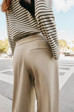 WIDE TROUSERS WITH DOUBLE WAISTBAND - Zara фото 4