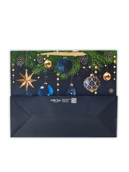 Пакет новогодний подарочный ламинированный «Синий», XL 49 × 40 × 19 см