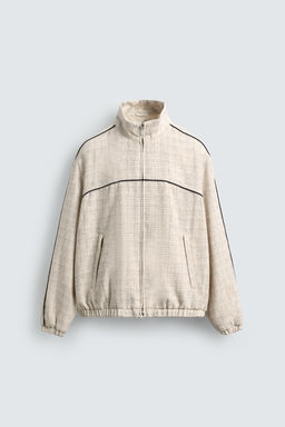 CAZADORA BOXY FIT ESTRUCTURA VIVOS CONTRASTE / Crudo - Zara фото 7