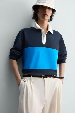 REGULAR FIT COLOUR BLOCK POLO SHIRT - Zara фото 15