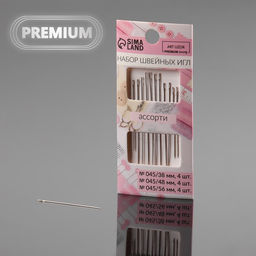 Цена за 2 шт. Иглы швейные, d=0.45 мм, 3.8-5.6 см, набор 12 шт