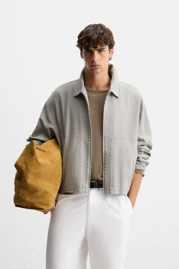 LINEN/COTTON TEXTURED JACKET - Zara фото 2