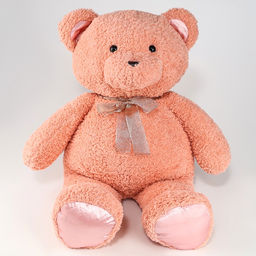 Мягкая игрушка Медведь, 90 см, с бантиком, цвет розовый