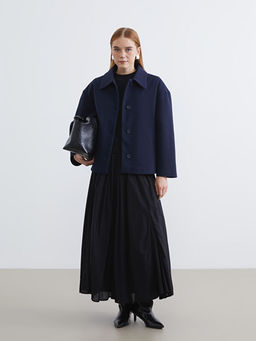 G?mlek Yaka Oversize Kad?n Ka?e Kaban