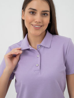 Футболка-поло женская К-2105, фиолетовый