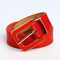 Ремень женский 110×2.3 см, с классической пряжкой в ремня, красный