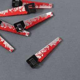 Цена за 6 шт. Декор для творчества акрил зеркальный «Окровавленная пила», 5.1×1.3×0.3 см