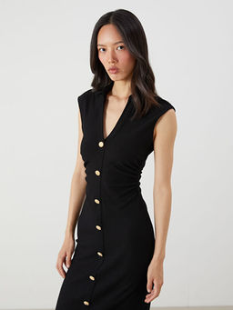 Dokulu B?zg?l? G?mlek Elbise