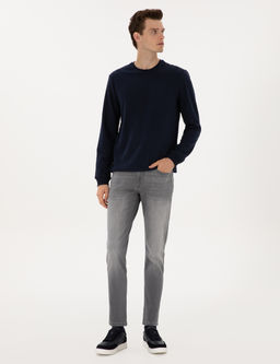 Gri Slim Fit Jean Pantolon