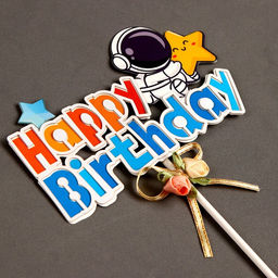 Топпер С днём рождения, с космонавтом - Страна карнавалия фото 5