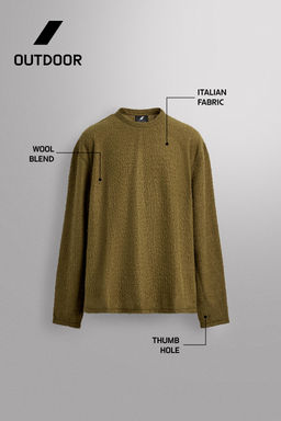 TEXTURED WOOL BLEND SWEATSHIRT - Zara фото 7
