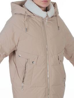 23211 BEIGE Куртка зимняя женская (150 гр. холлофайбер)