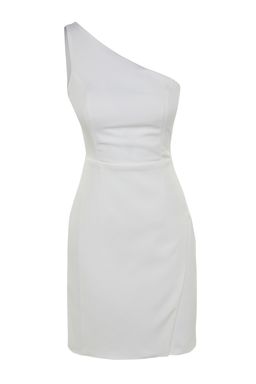 Ekru Vucuda Oturan Tek Omuzlu Mini Astarl? Dokuma Elbise TWOSS23EL01757 - Trendyolmilla фото 7