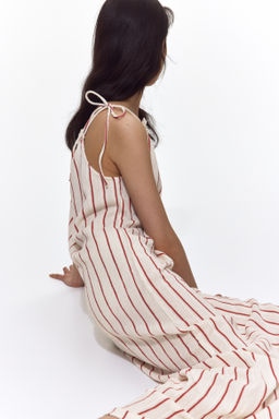 Vestido efecto arrugado con tirantes de lazo - H&m фото 6