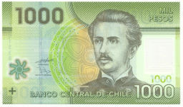 1000 песо 2010 года Чили