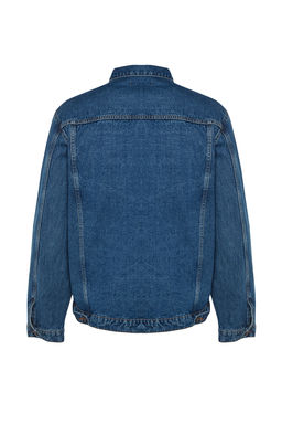 TRENDYOL MAN Orta Mavi %100 Pamuk Regular Fit Denim Kot Ceket TMNAW24CE00004 - Trendyolmilla фото 18