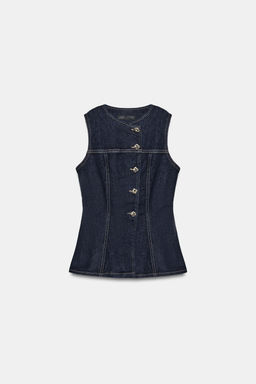 CHALECO Z1975 ENTALLADO DENIM / Azul - Zara фото 6