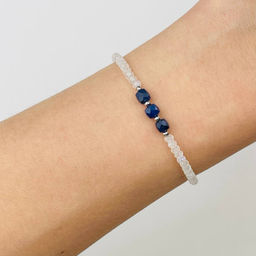 Браслет из Лунного камня и Содалита 18 см +