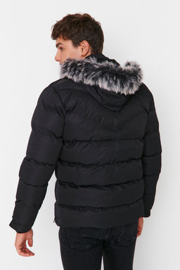 TRENDYOL MAN Gri Erkek Regular Fit Ici Polar Astarl? Ruzgara ve Suya Dayan?kl? K?sl?k Sisme Mont TMNAW23MO00009 - Trendyolmilla фото 14