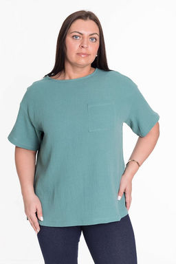 Футболка М324037а Шалфей темный - Елена фото 2