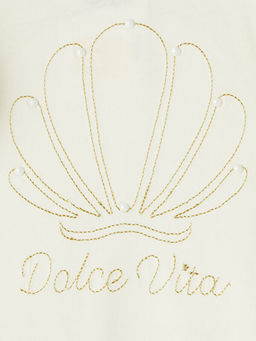 Bisiklet Yaka Boncuklu K?z ?ocuk Ti??rt